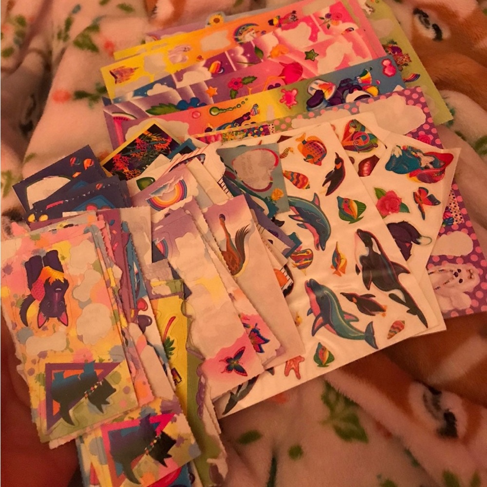 Vintage assorted Lisa Frank stickers and tattoos